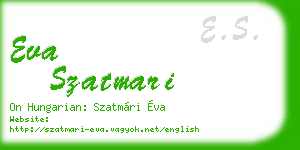 eva szatmari business card