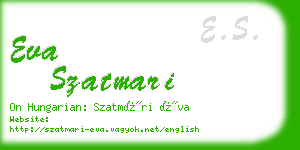 eva szatmari business card